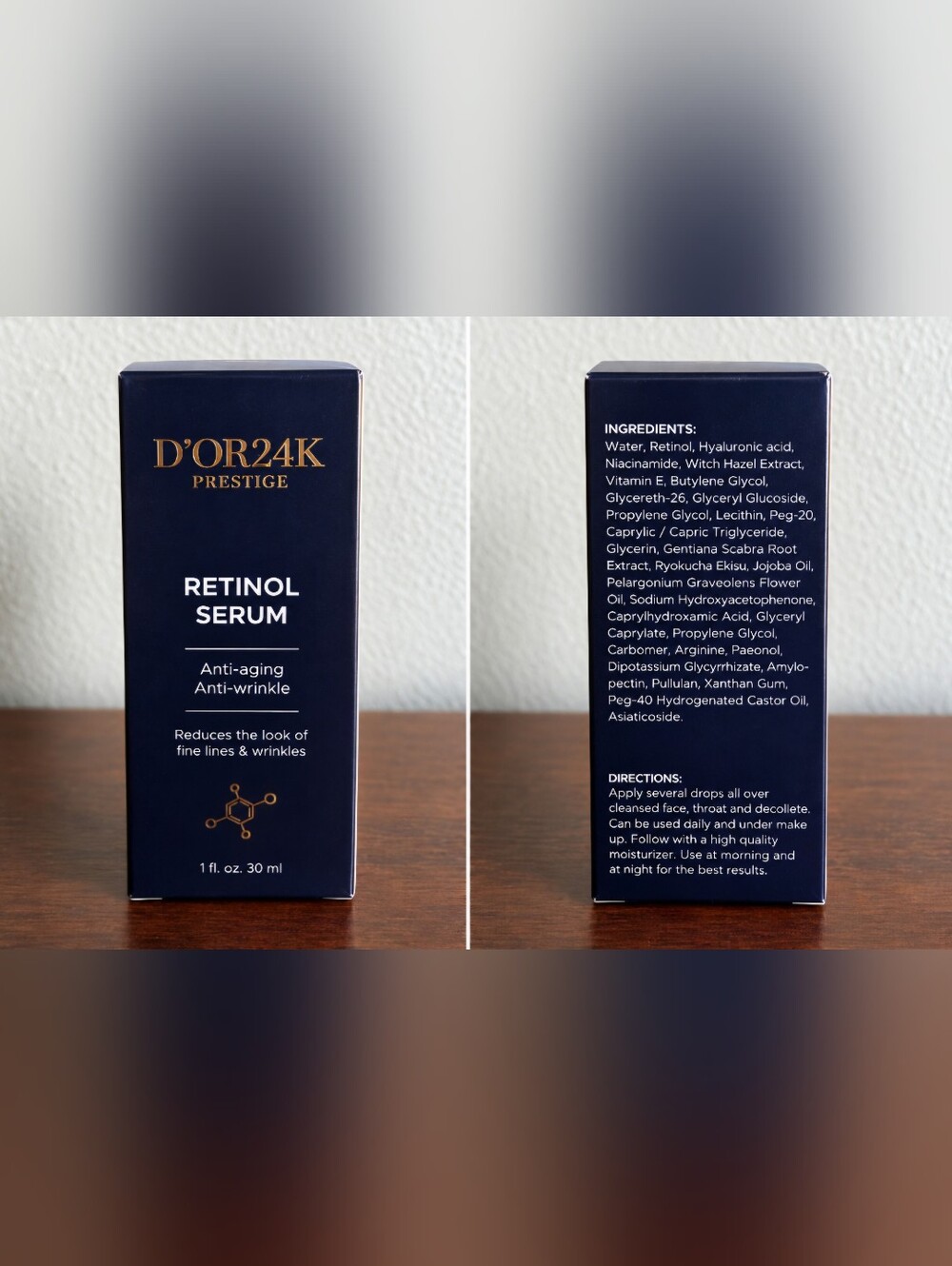 D’OR24K Prestige Retinol Serum Anti-Aging & Anti-Wrinkle 1 oz / 30 mL